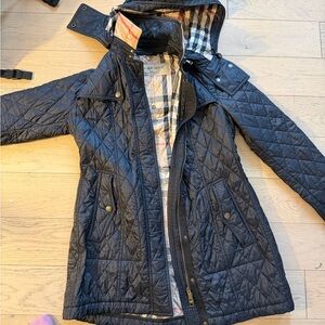 Burberry medium length jacket (needs dry cleaning)
